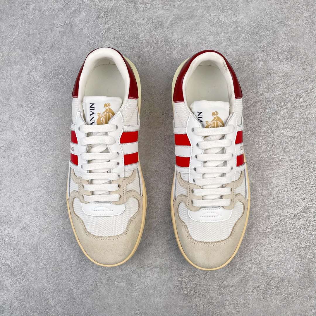 Kickswho LANVIN Sneakers White Red Grey - Image 2