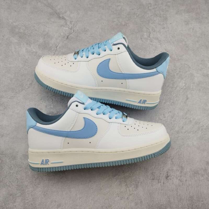 Kickswho Nike Air Force 1 07 Low Beige Light Blue - Image 3