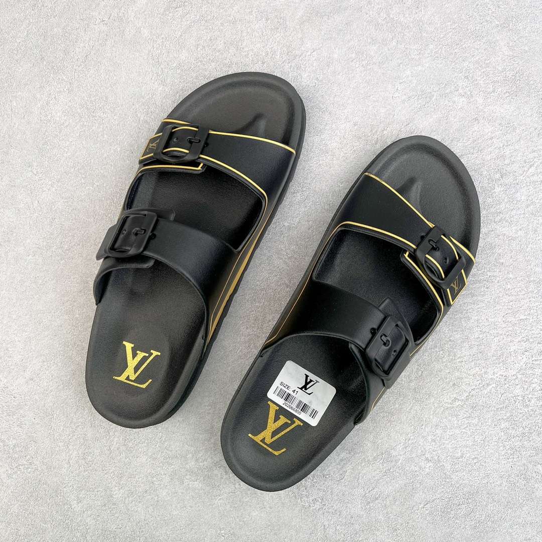 KICKWHO Louis Vuitton Trainer Slides Black Yellow - Image 3