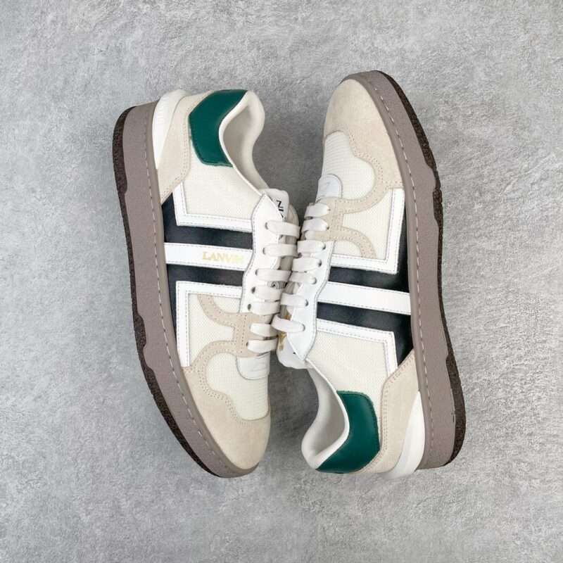 Kickswho LANVIN Sneakers White Black Green - Image 3