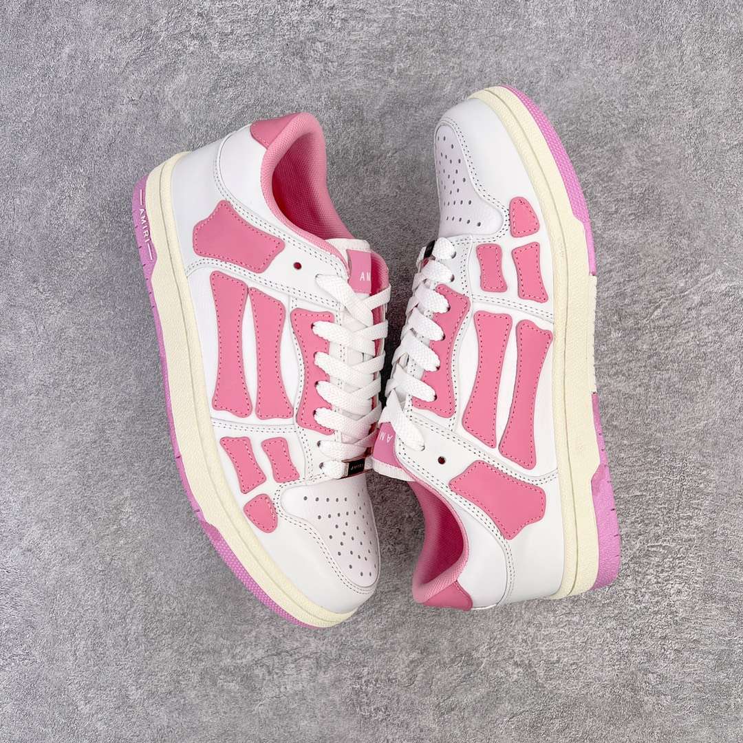 KICKWHO AMIRI White And Pink Low Skel Top Sneaker - Image 3