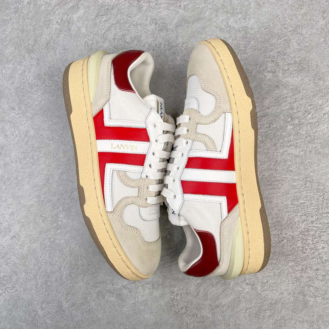 Kickswho LANVIN Sneakers White Red Grey - Image 3