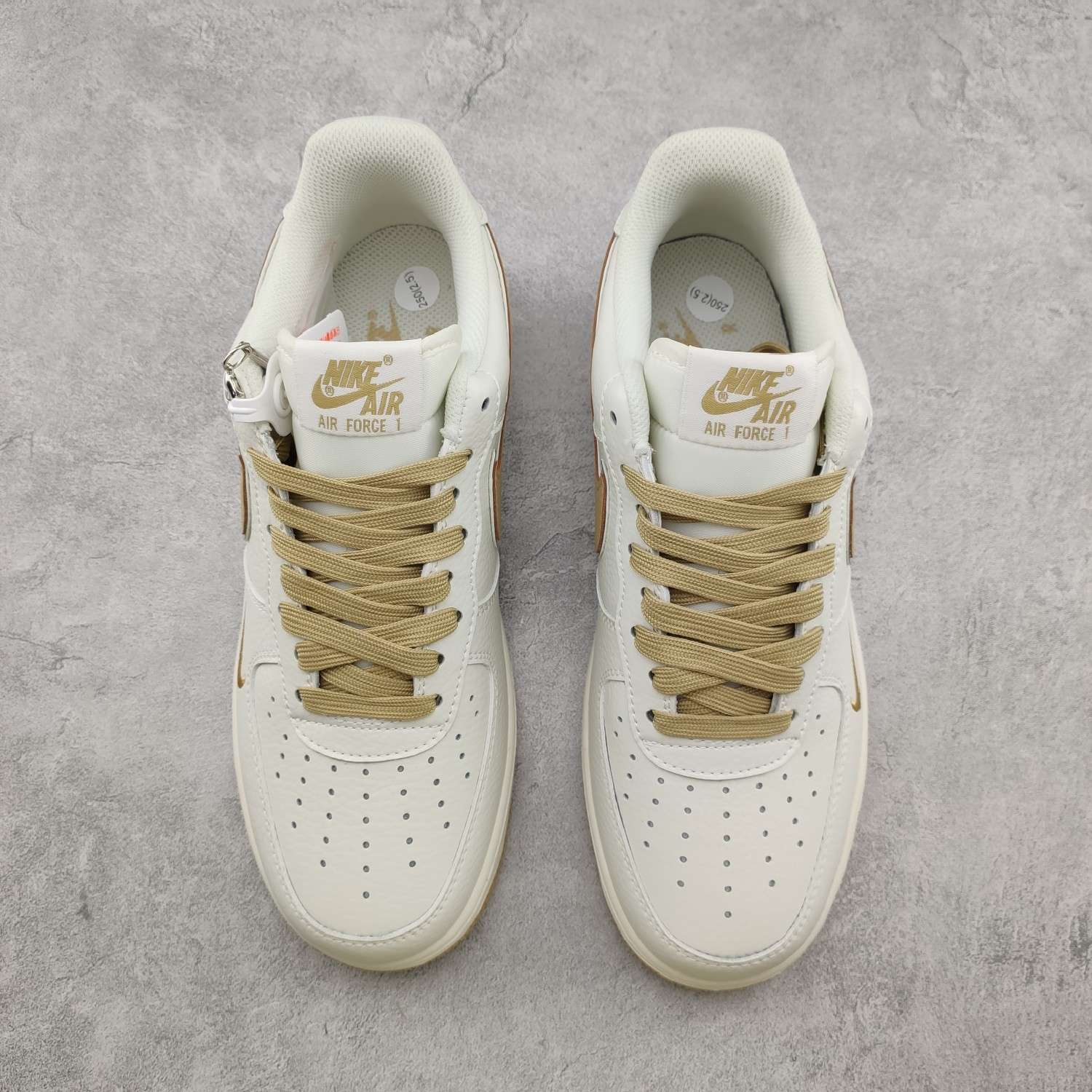 Kickswho Nike Air Force 1 07 Low Keep Fresh Beige Khaki Sliver - Image 3