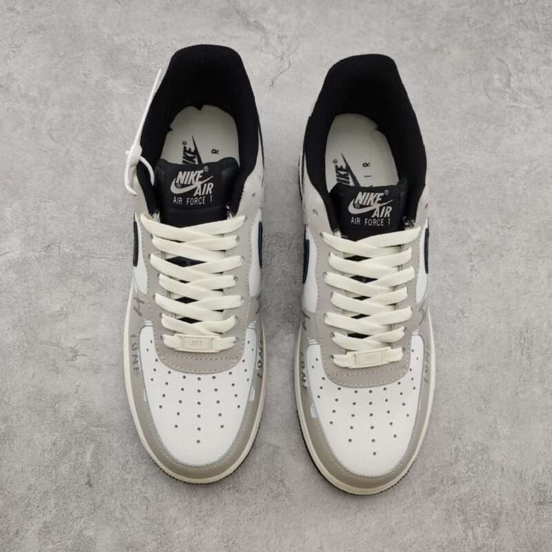 Kickswho Nike Air Force 1 07 Low Beige Light Grey Black - Image 3
