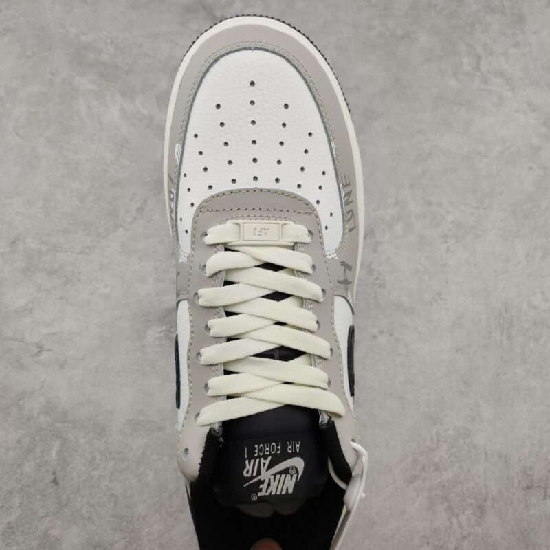 Kickswho Nike Air Force 1 07 Low Beige Light Grey Black - Image 4