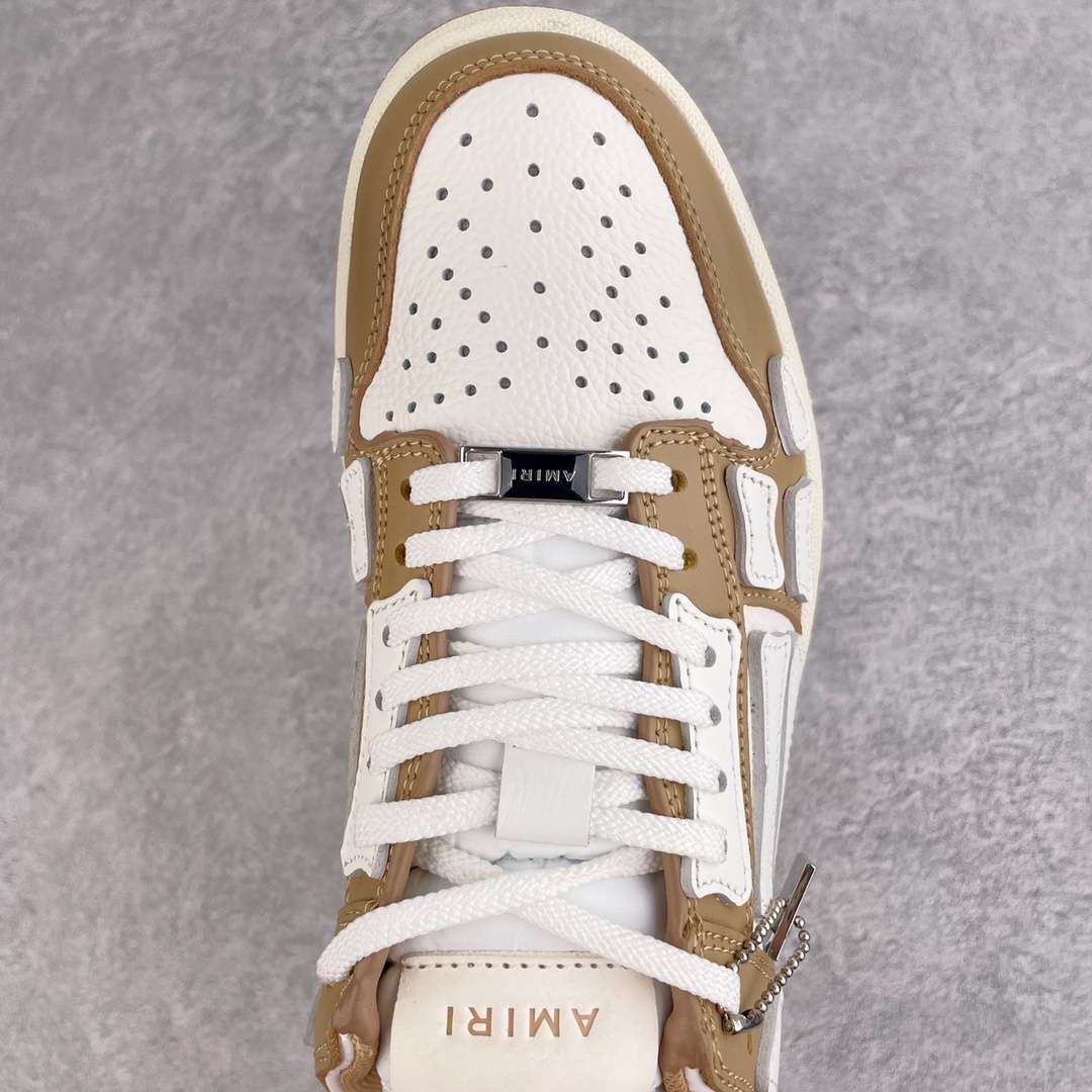 KICKWHO AMIRI Brown And White Low Skel Top Sneaker - Image 4