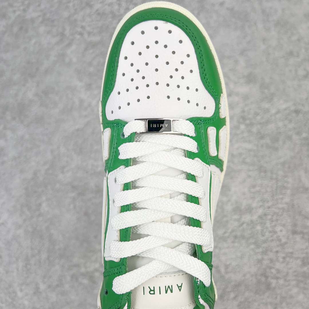KICKWHO AMIRI White And Green Low Skel Top Sneaker - Image 4