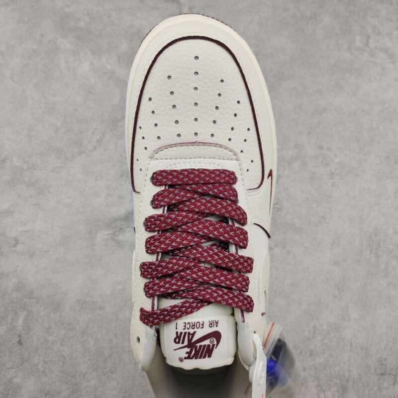 Kickswho Nike Air Force 1 07 Low SU19 Rice White Wine Red - Image 4