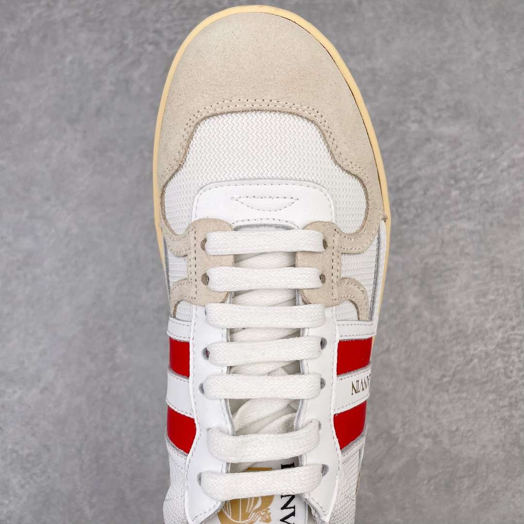 Kickswho LANVIN Sneakers White Red Grey - Image 4