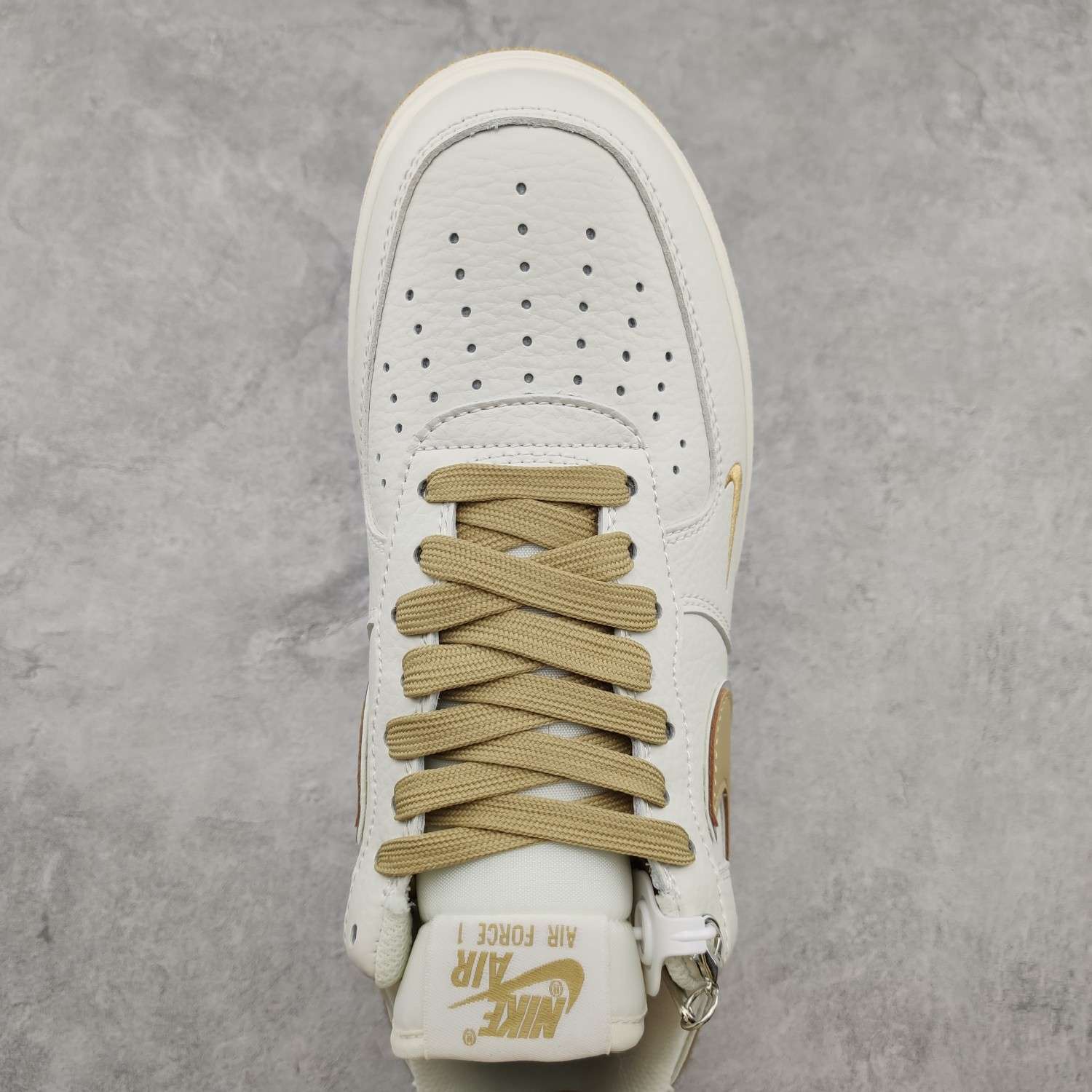 Kickswho Nike Air Force 1 07 Low Keep Fresh Beige Khaki Sliver - Image 4