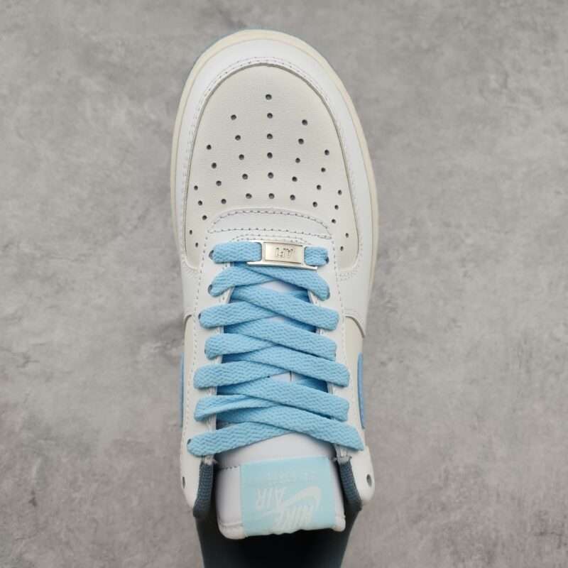 Kickswho Nike Air Force 1 07 Low Beige Light Blue - Image 5