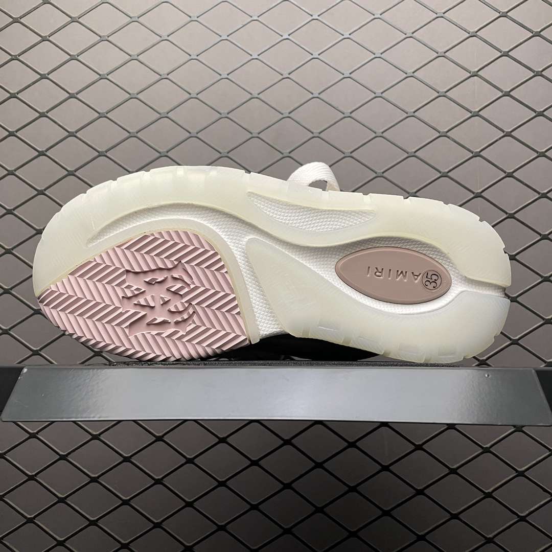 KICKWHO AMIRI White-Pink Bone Runner Sneakers For Women - Image 5