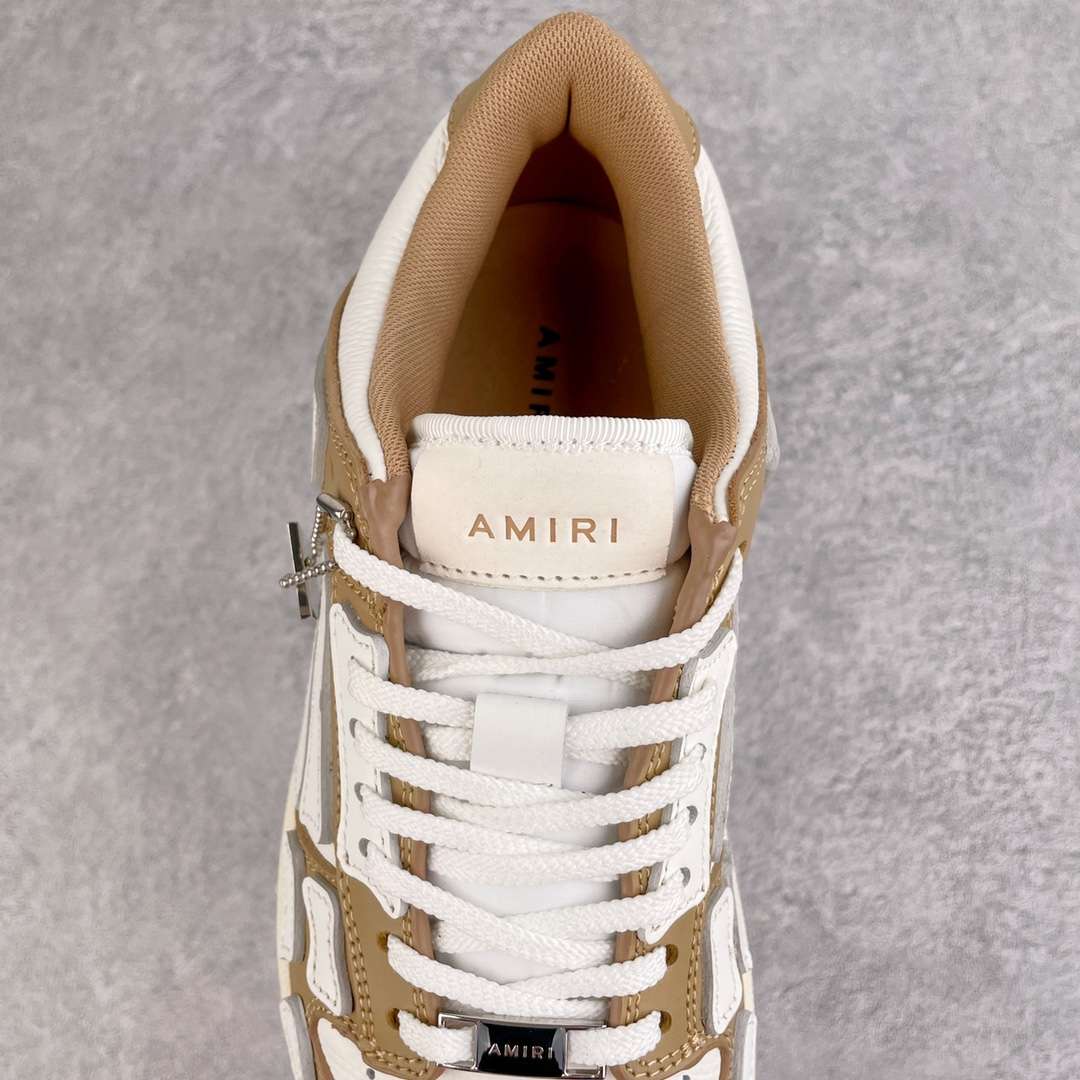 KICKWHO AMIRI Brown And White Low Skel Top Sneaker - Image 5