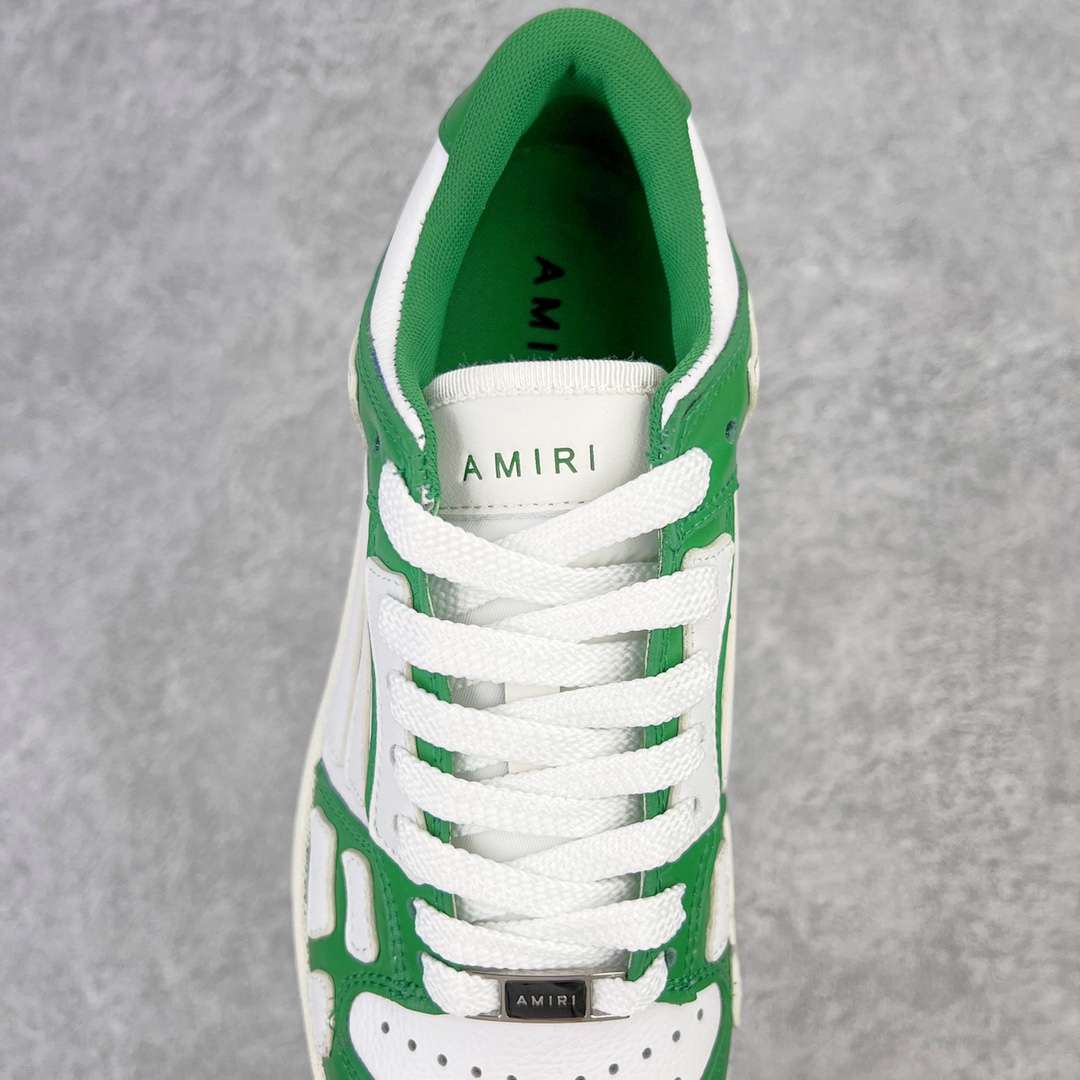 KICKWHO AMIRI White And Green Low Skel Top Sneaker - Image 5