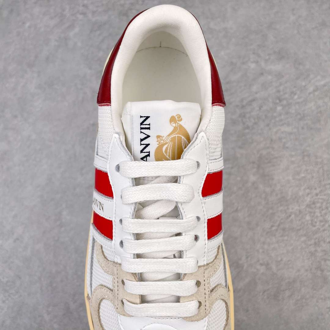 Kickswho LANVIN Sneakers White Red Grey - Image 5