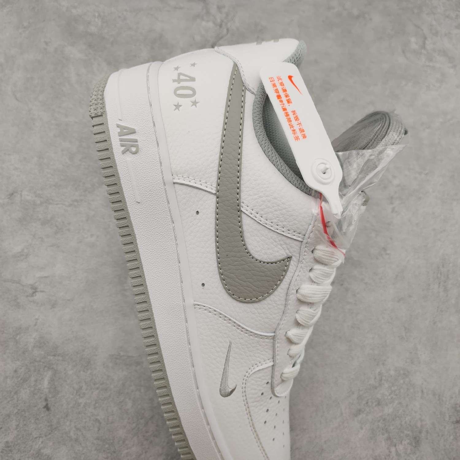 Kickswho Nike Air Force 1'07 40th Anniversary White Grey - Image 5