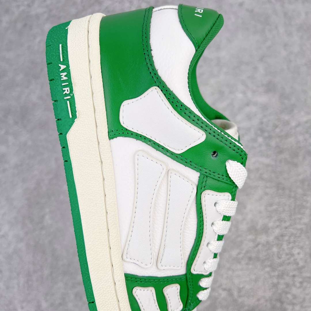 KICKWHO AMIRI White And Green Low Skel Top Sneaker - Image 6