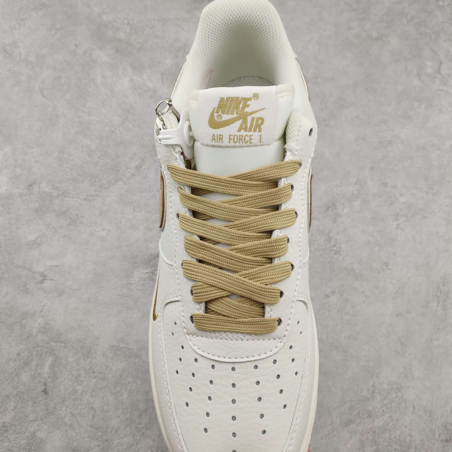 Kickswho Nike Air Force 1 07 Low Keep Fresh Beige Khaki Sliver - Image 6