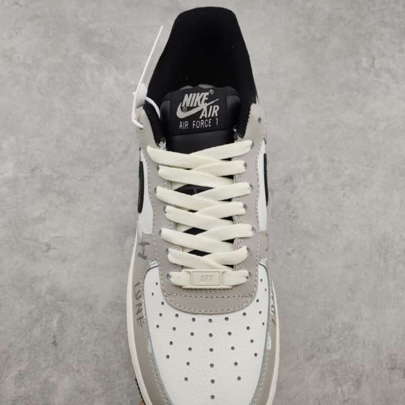 Kickswho Nike Air Force 1 07 Low Beige Light Grey Black - Image 6