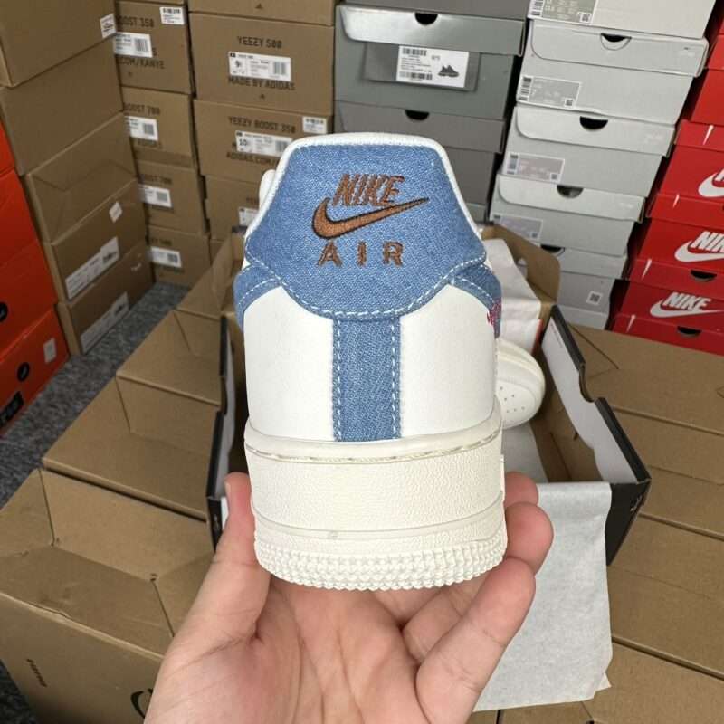 Kickswho Nike Air Force 1  Denim Swooshes - Image 7