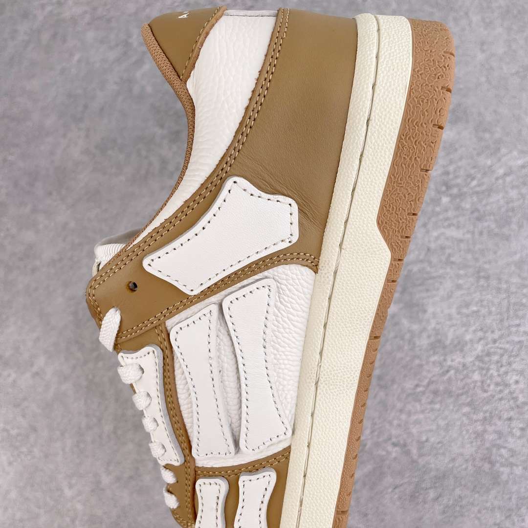 KICKWHO AMIRI Brown And White Low Skel Top Sneaker - Image 7