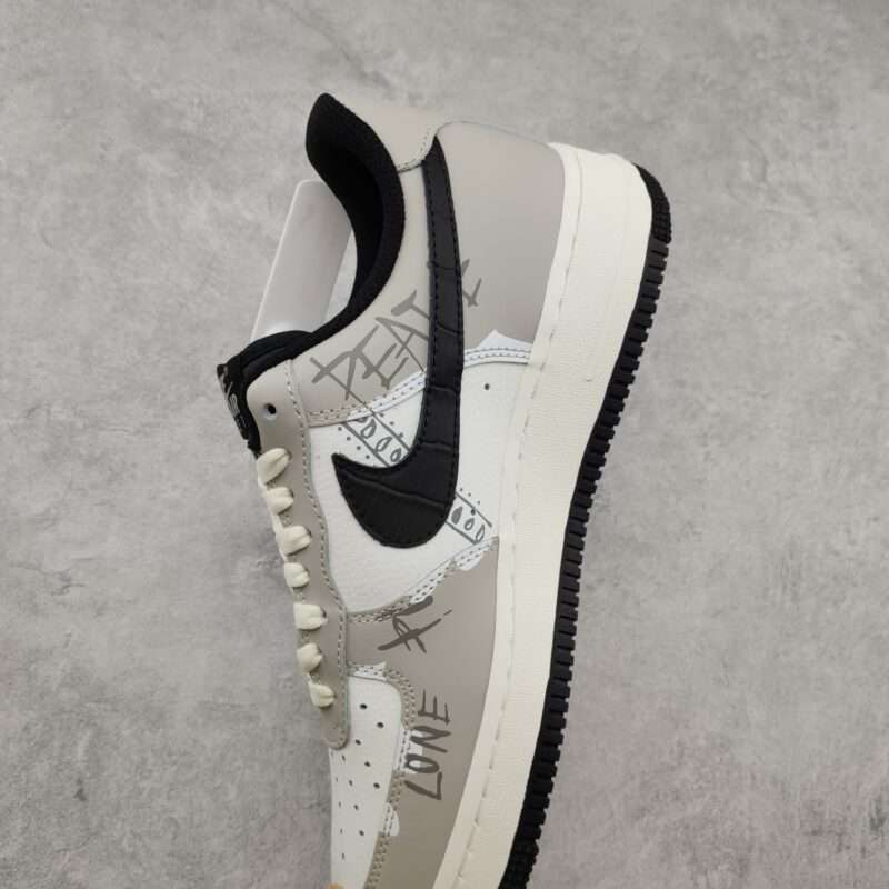 Kickswho Nike Air Force 1 07 Low Beige Light Grey Black - Image 7