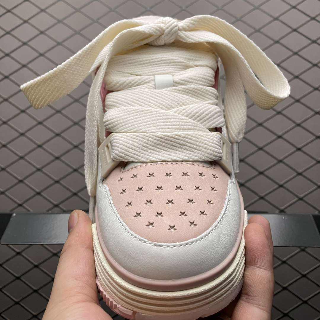 KICKWHO AMIRI White-Pink Bone Runner Sneakers For Women - Image 8