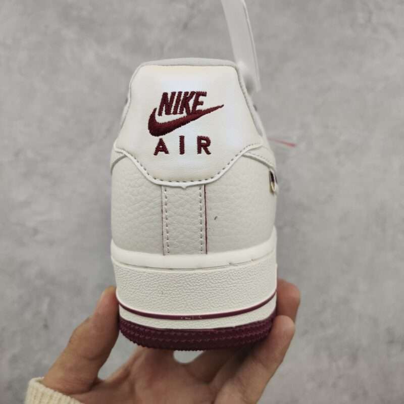 Kickswho Nike Air Force 1 07 Low SU19 Rice White Wine Red - Image 8