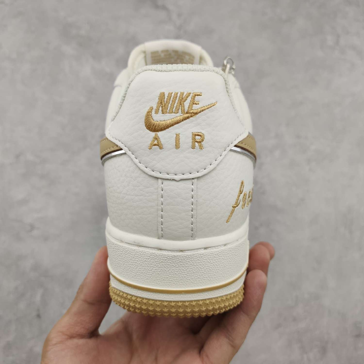 Kickswho Nike Air Force 1 07 Low Keep Fresh Beige Khaki Sliver - Image 8