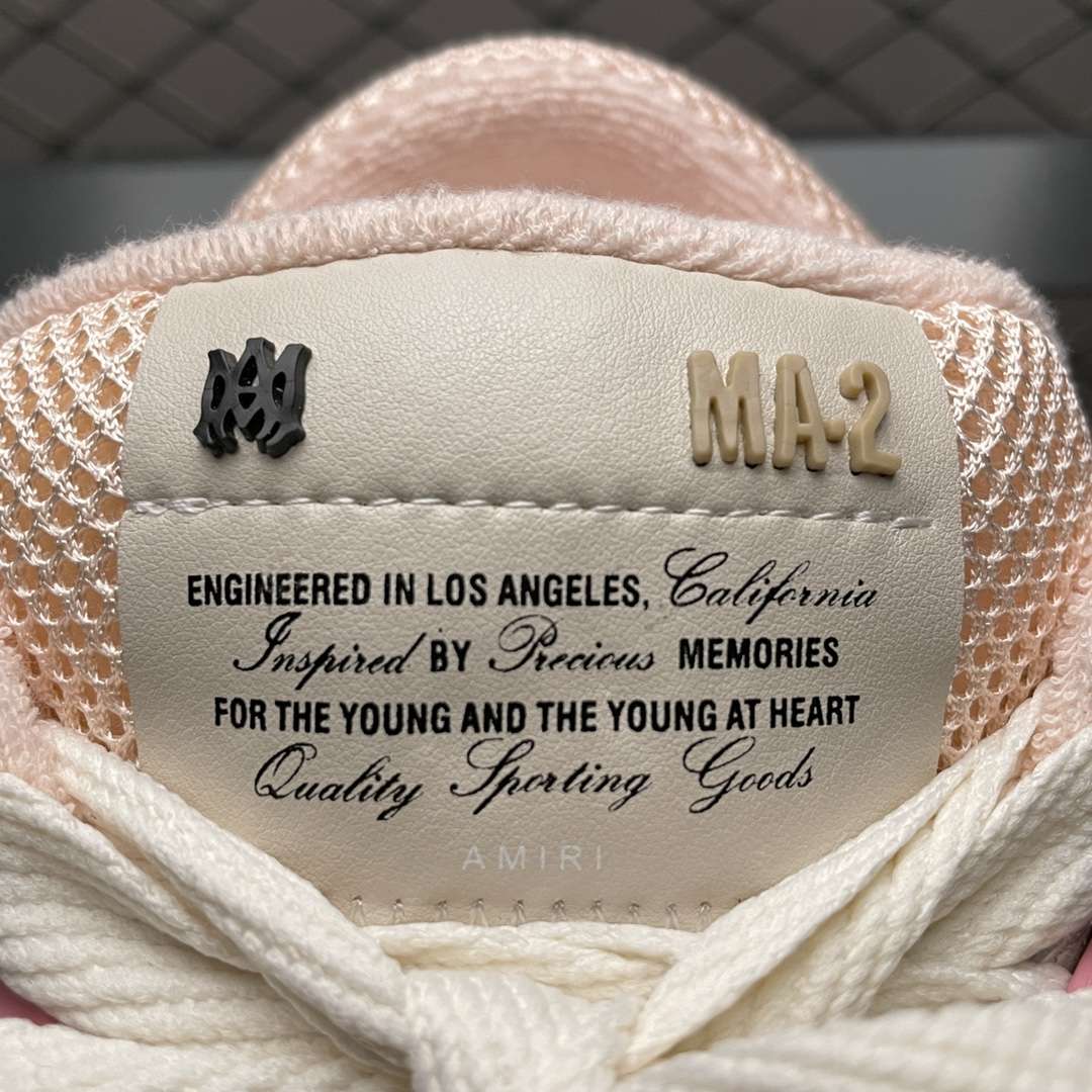 KICKWHO AMIRI White-Pink Bone Runner Sneakers For Women - Image 9