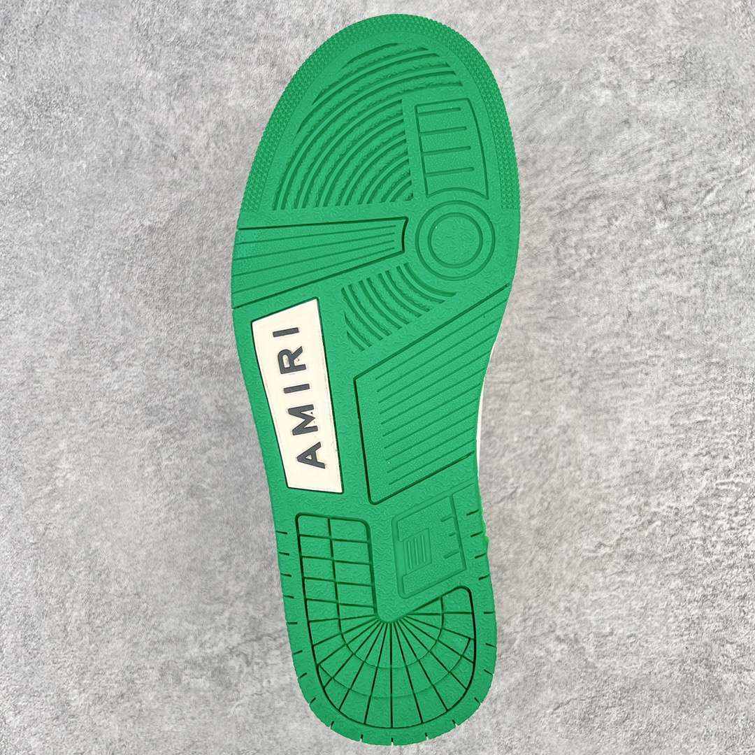 KICKWHO AMIRI White And Green Low Skel Top Sneaker - Image 9