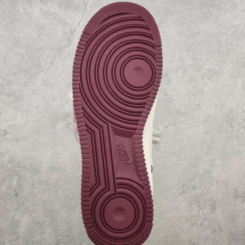 Kickswho Nike Air Force 1 07 Low SU19 Rice White Wine Red - Image 9