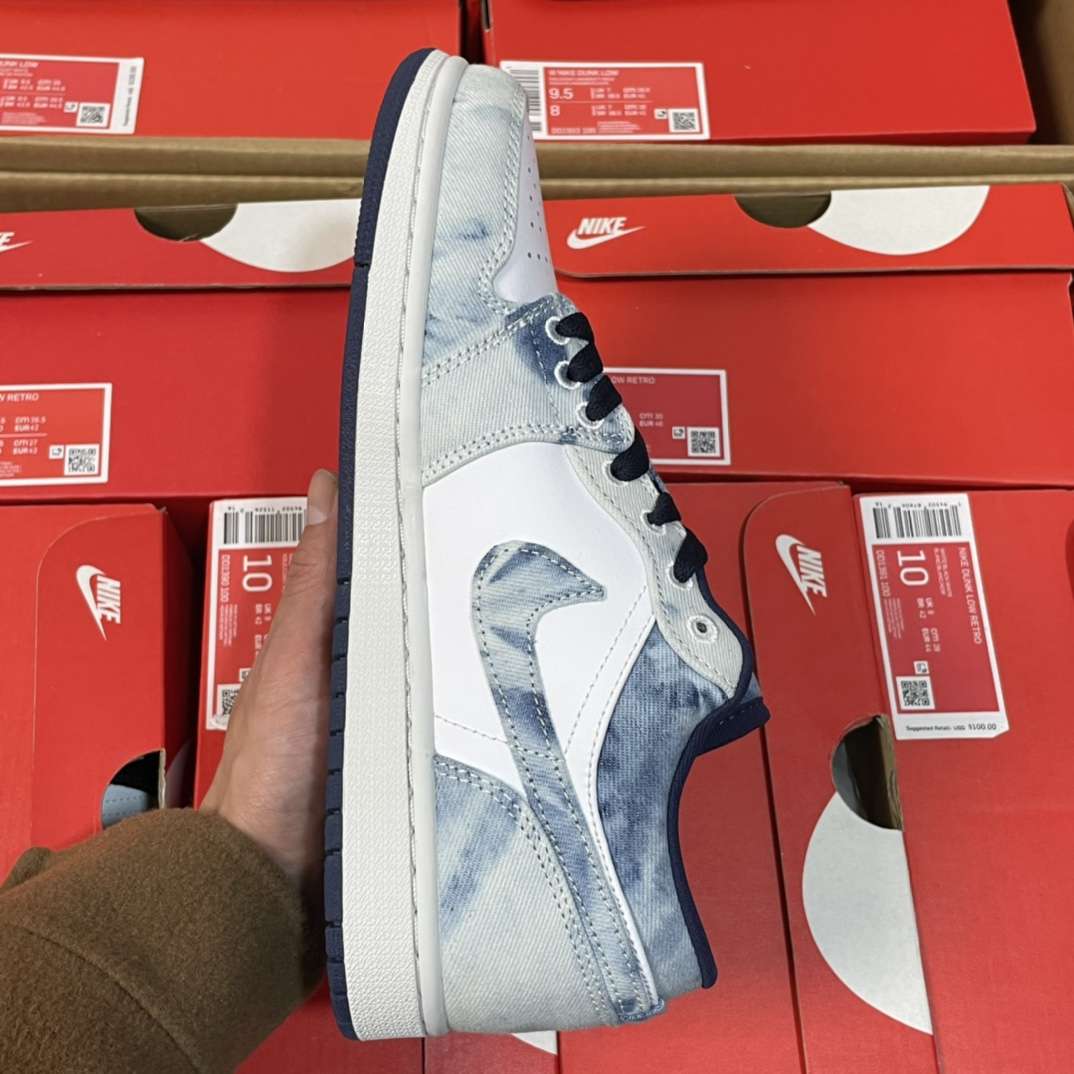Kickswho Nike Air Jordan 1 Low Washed Denim - Image 2