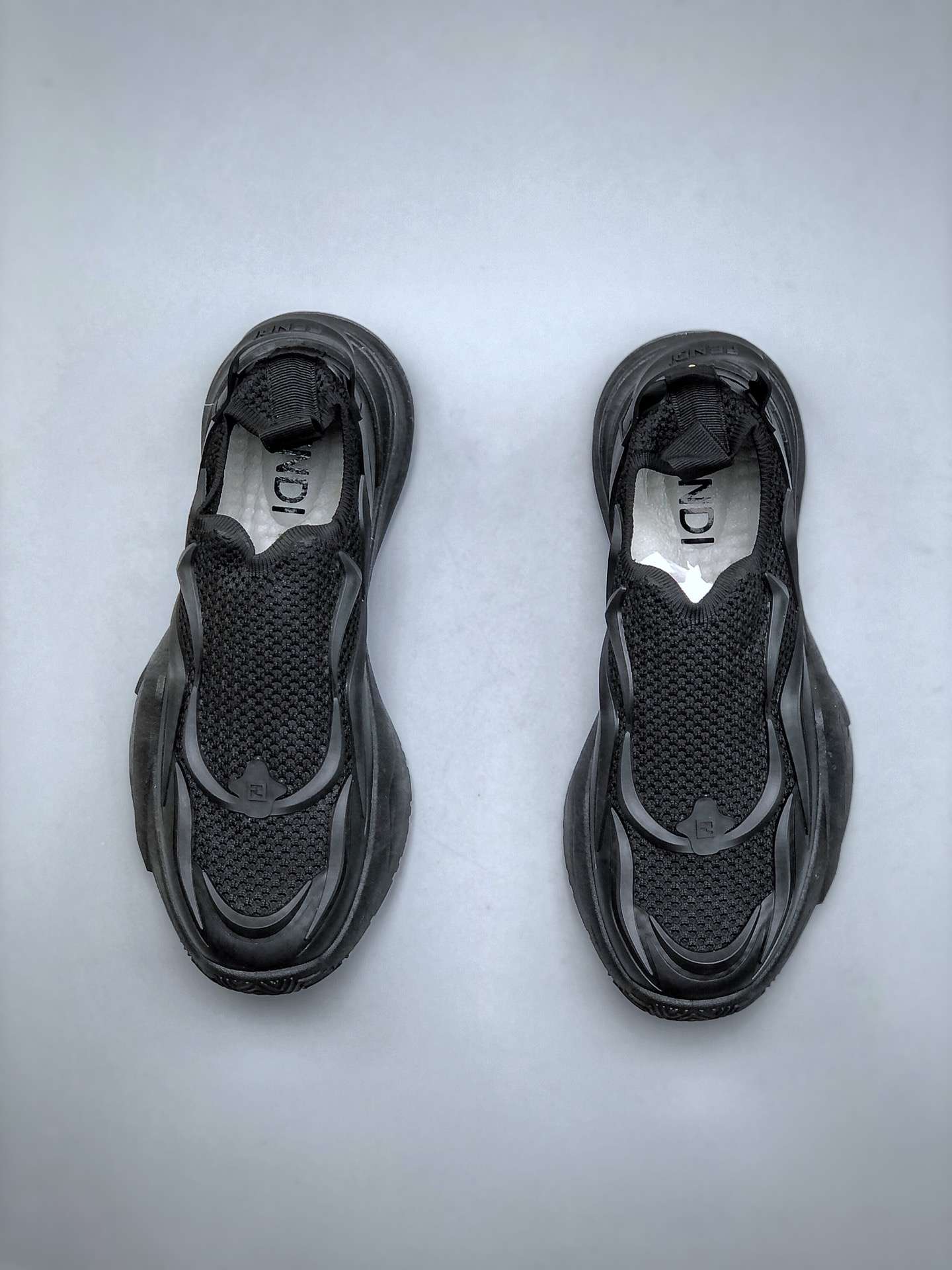 KICKWHO Fendi Flow Black Mesh Running Sneakers - Image 5