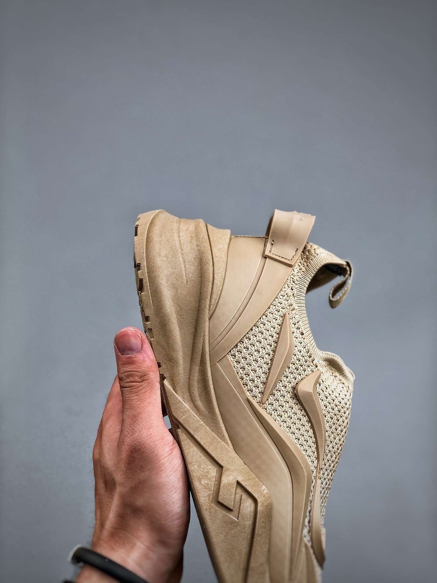 KICKWHO Fendi Flow Beige Mesh Running Sneakers - Image 6