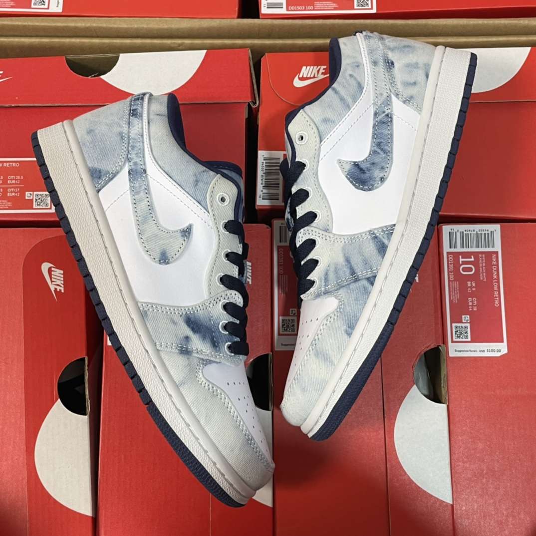 Kickswho Nike Air Jordan 1 Low Washed Denim - Image 6
