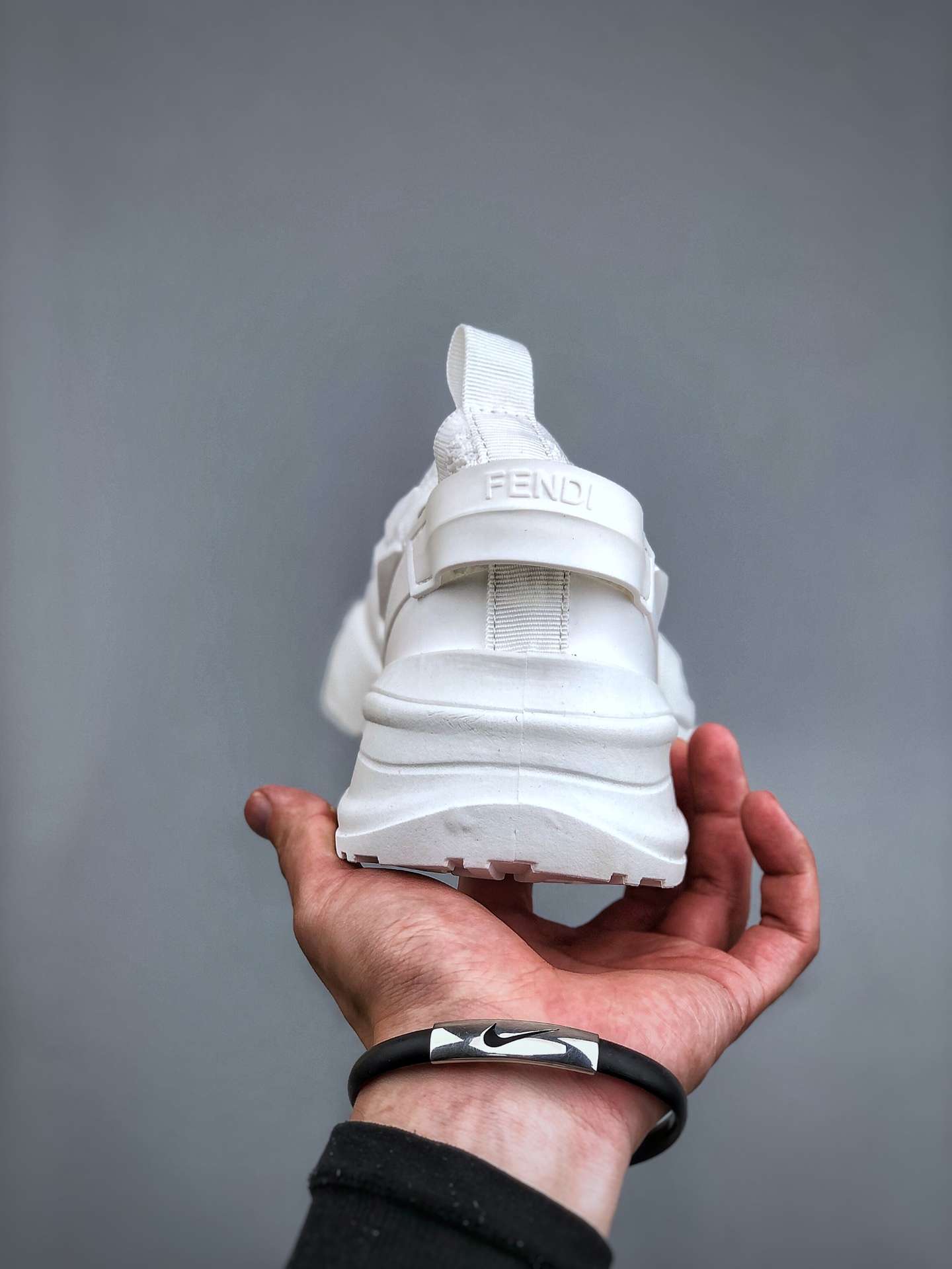 KICKWHO Fendi Flow White Mesh Running Sneakers - Image 7