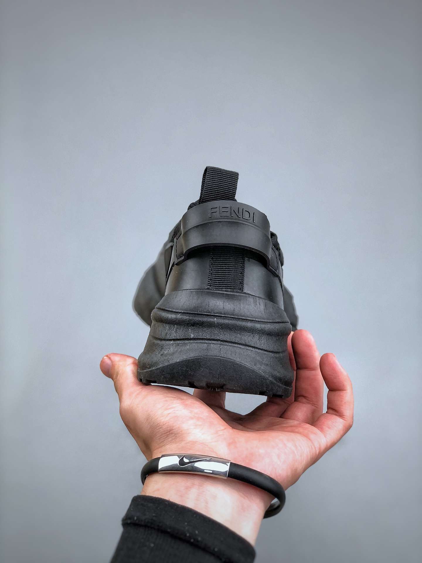 KICKWHO Fendi Flow Black Mesh Running Sneakers - Image 7