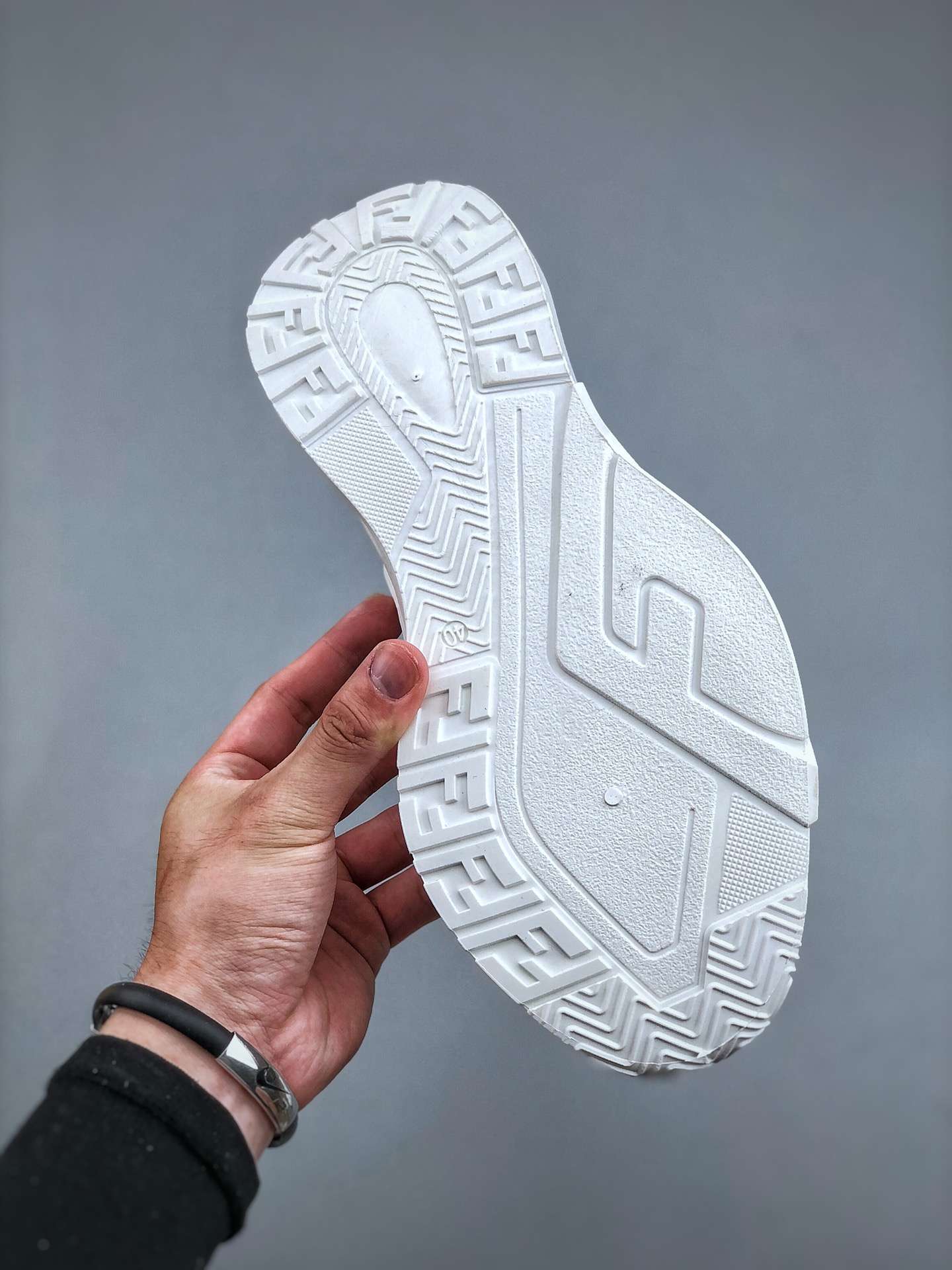 KICKWHO Fendi Flow White Mesh Running Sneakers - Image 8