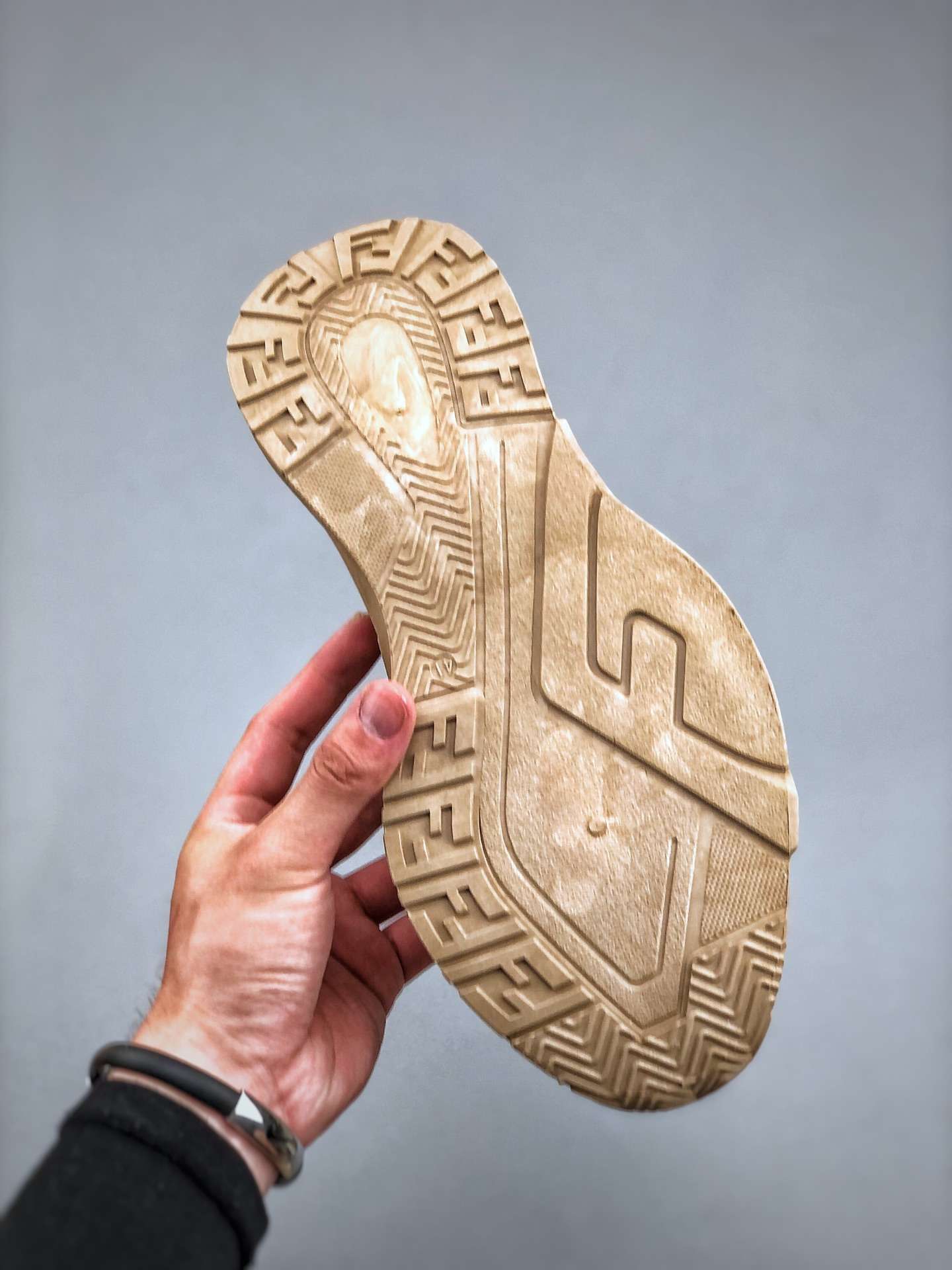 KICKWHO Fendi Flow Beige Mesh Running Sneakers - Image 8