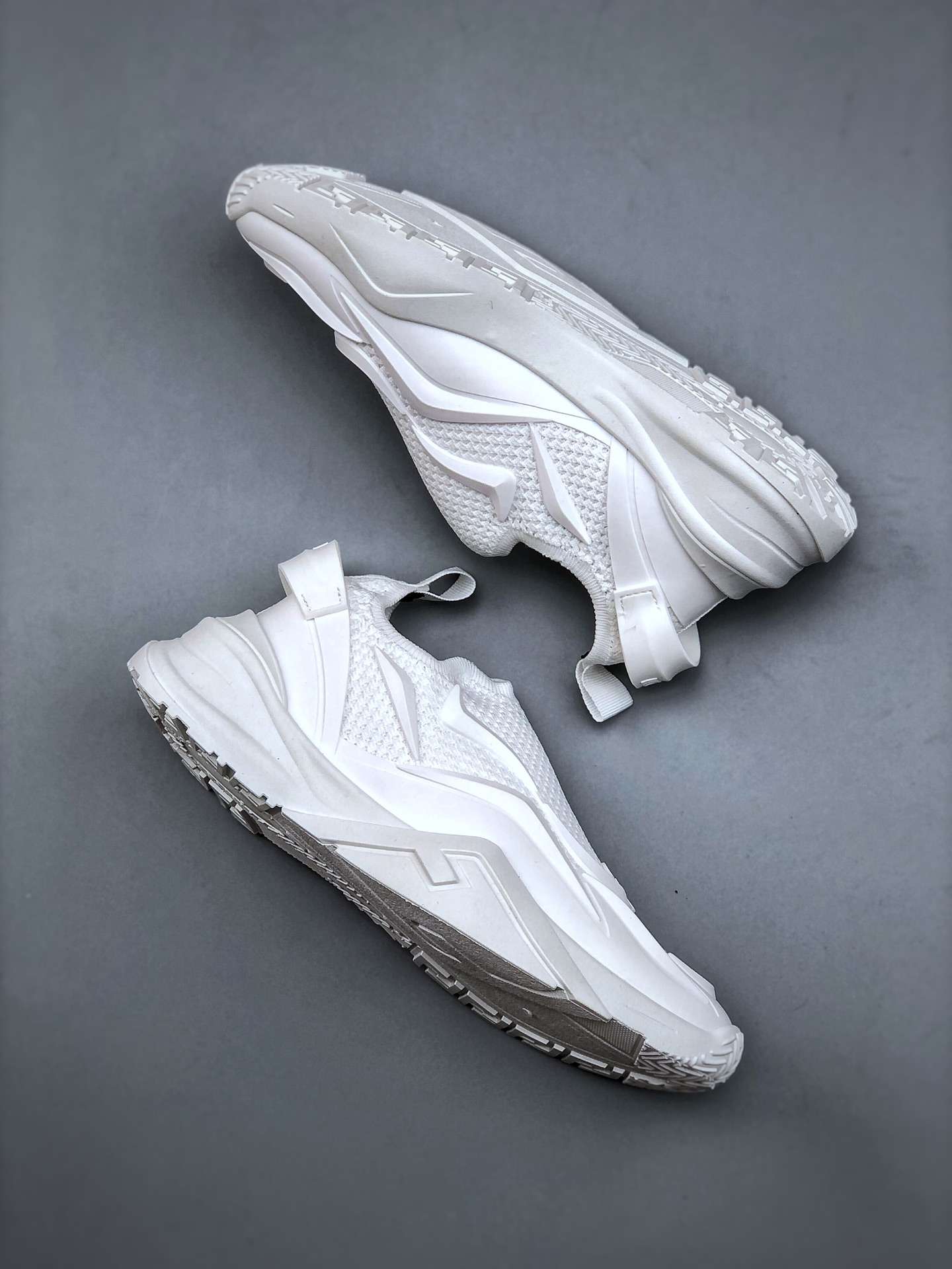 KICKWHO Fendi Flow White Mesh Running Sneakers - Image 9