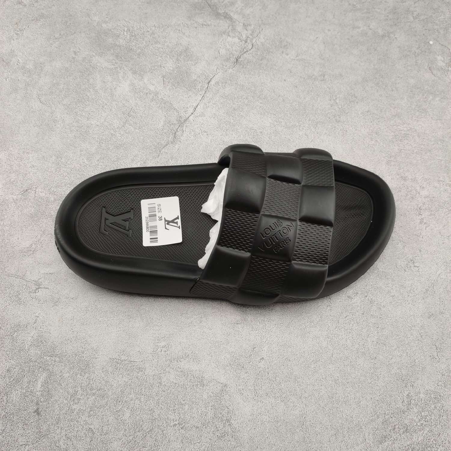 KICKWHO Louis Vuitton 2023 SS Other Plaid Patterns Slide Unisex Black