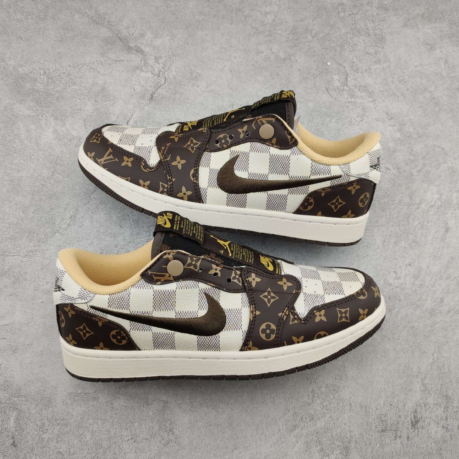 Kickswho LV x Air Jordan 1 Low Slip Shadow AV3918 298 - Image 2