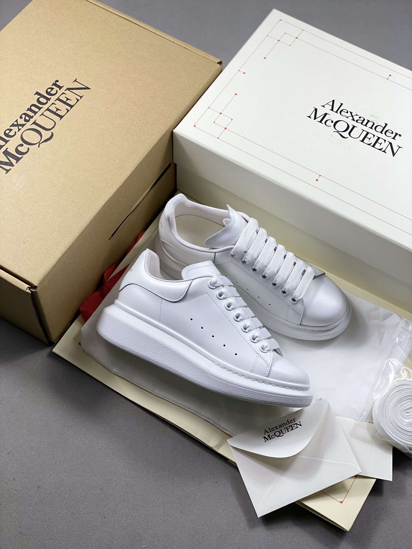 KICKWHO Alexander McQueen Oversized Sneakers White - Image 3