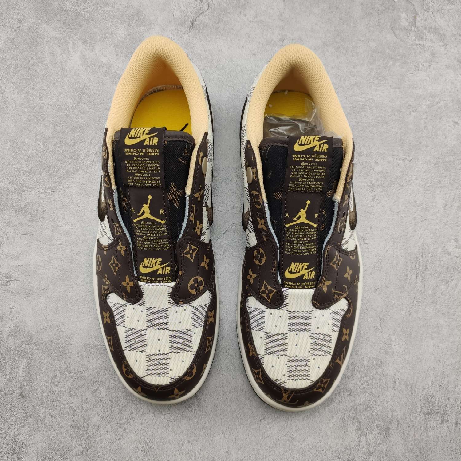 Kickswho LV x Air Jordan 1 Low Slip Shadow AV3918 298 - Image 3