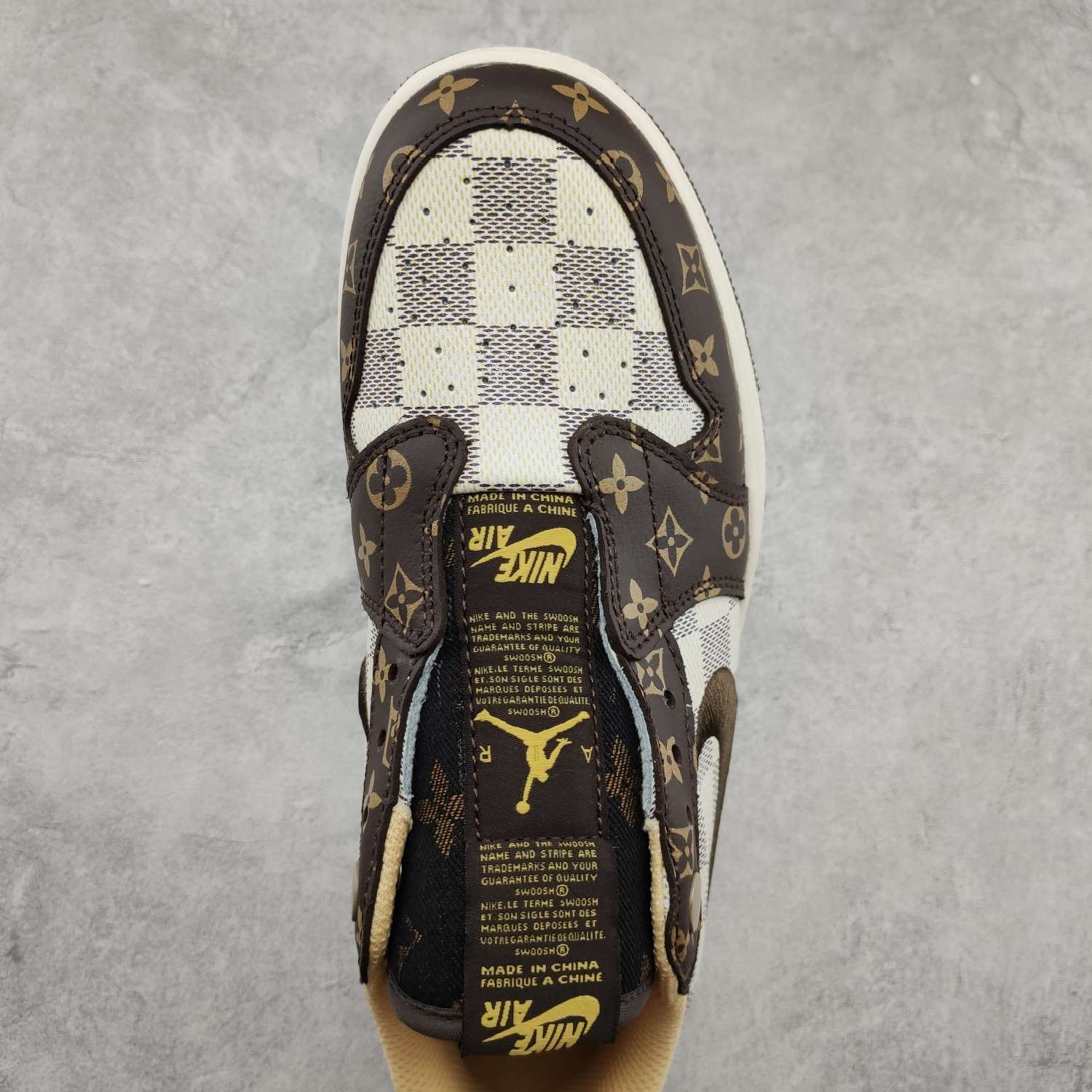 Kickswho LV x Air Jordan 1 Low Slip Shadow AV3918 298 - Image 4