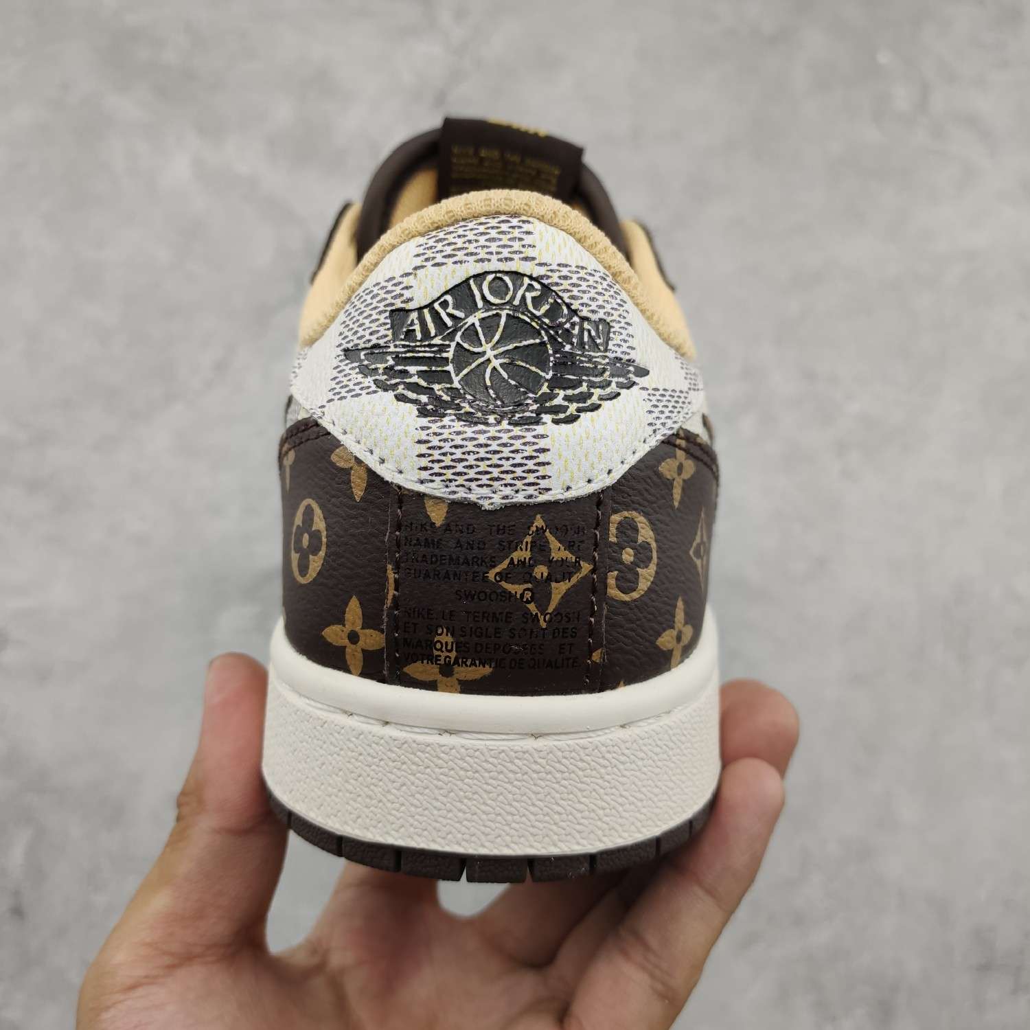 Kickswho LV x Air Jordan 1 Low Slip Shadow AV3918 298 - Image 8