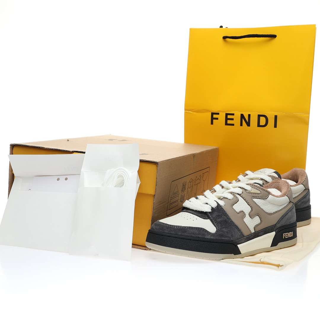 KICKWHO Fendi Match Low Top Grey - Image 9