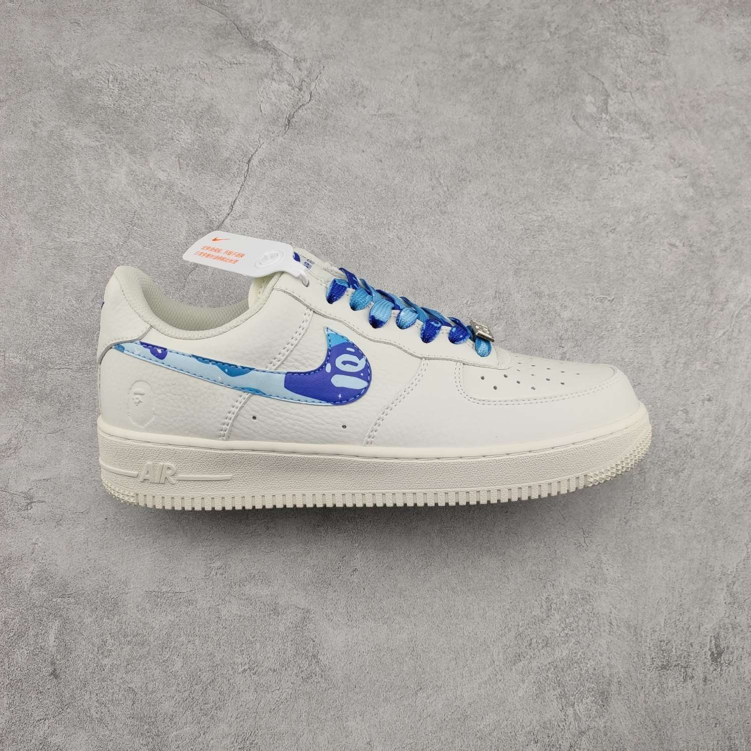 Kickswho Bape x Air Force 1 Custom Blue