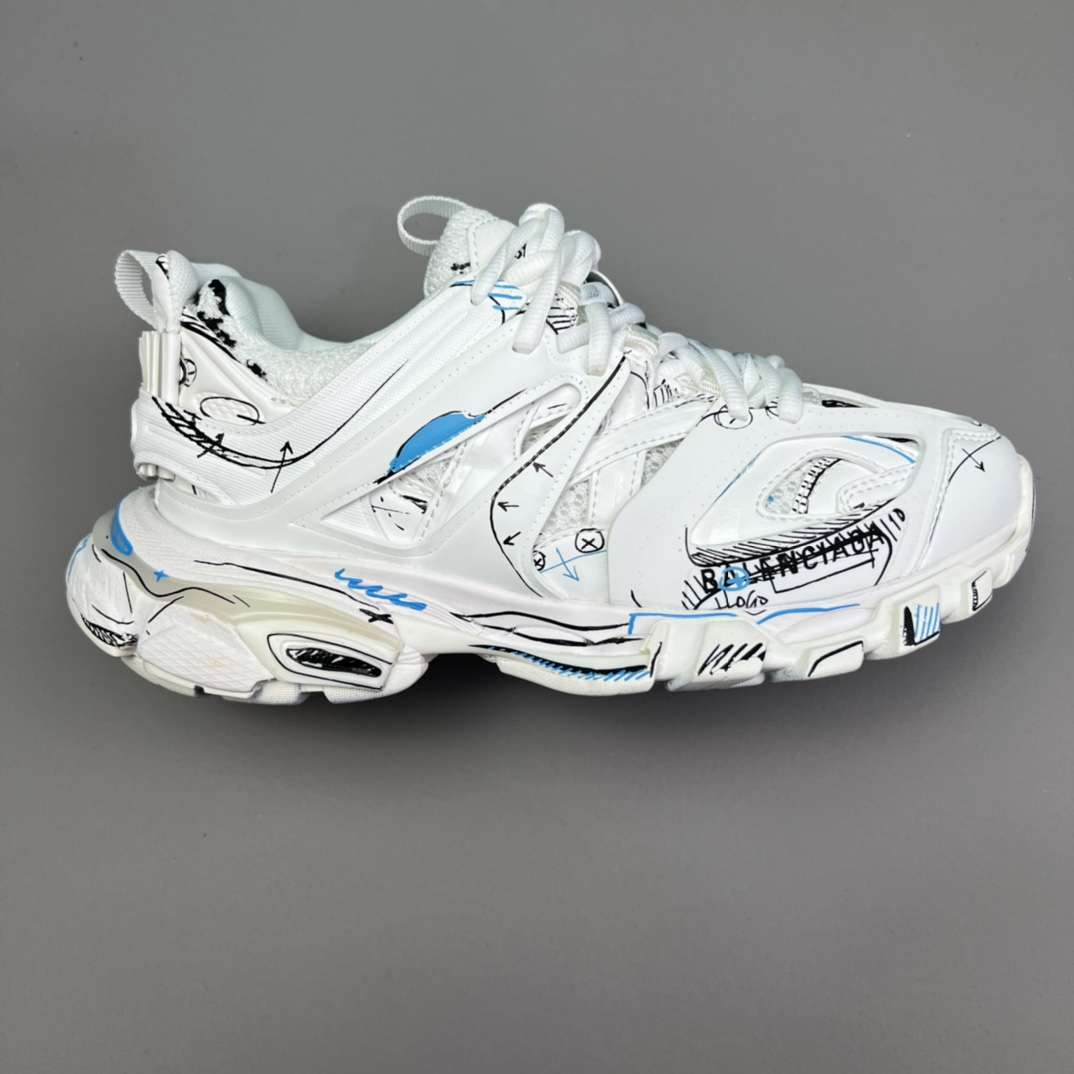 KICKWHO Balenciaga Graffiti Track Sneakers